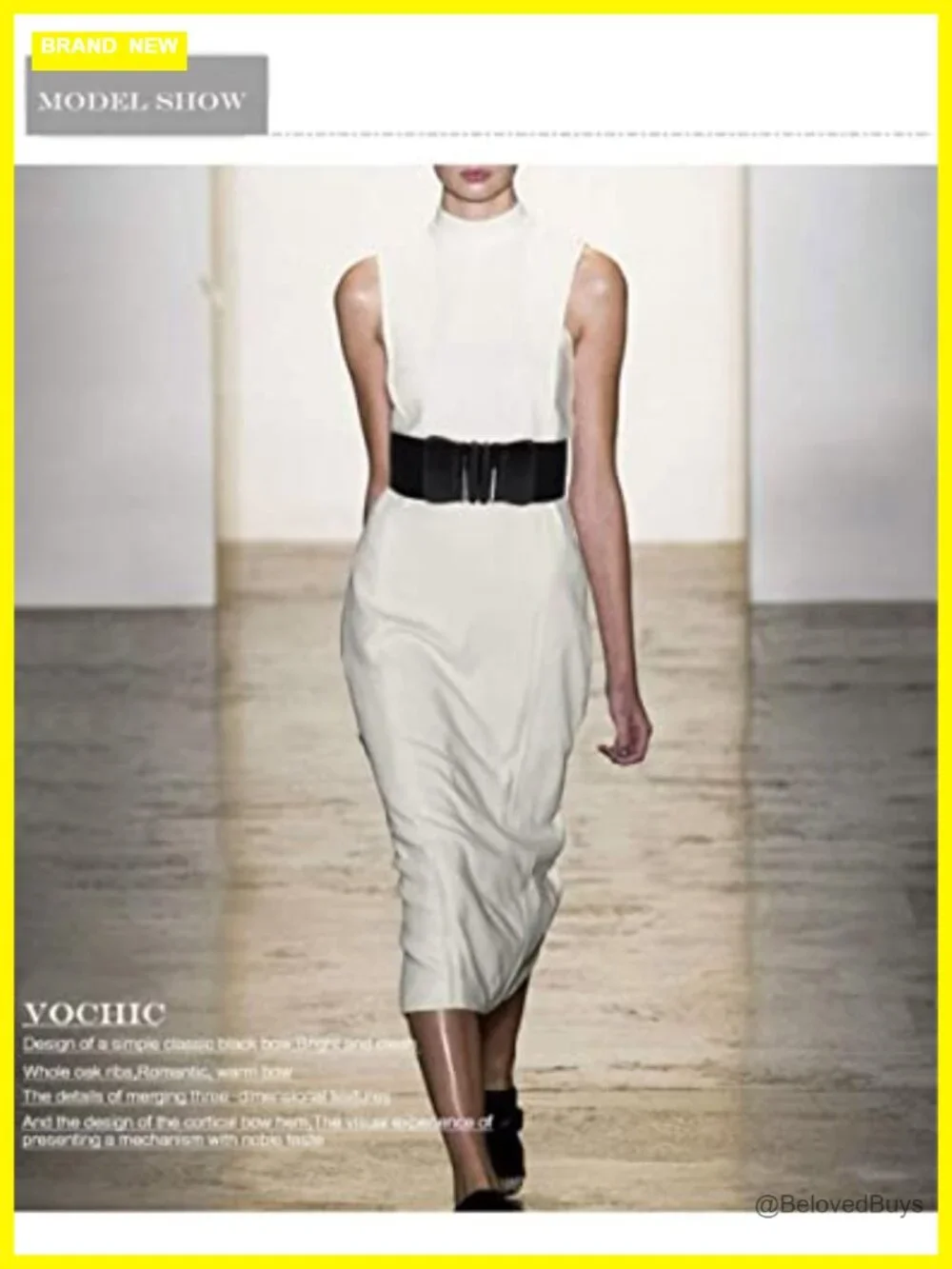 Wide Elastic Plus Size Dress Belt for Women
